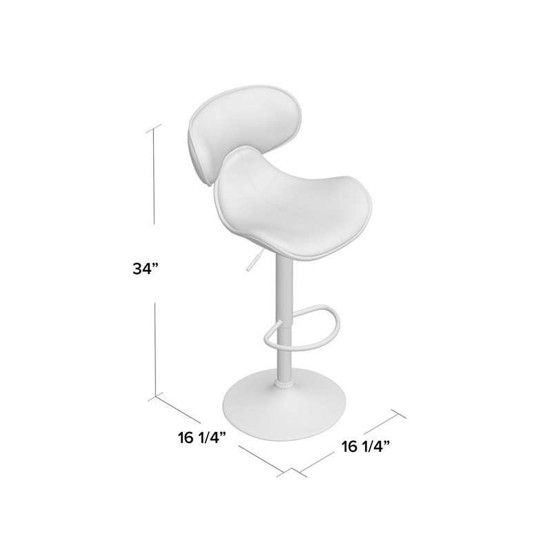 Wrought Studio Allure Swivel Adjustable Height Bar Stool & Reviews